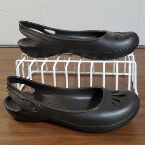 Crocs Thea Slingback Ballet Flats Comfort Shoes Black Size 8 Womens Shoes 6 Mens